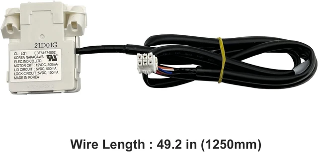 Alt view image 2 of 5 - OEM Mania EBF61674802 Washer Lid Lock Switch Compatible with LG Kenmore,Replaces EBF60665201, PS8751171, AP5785599, EBF61674801, EBF61674804.