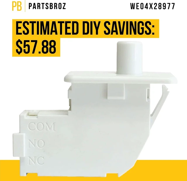 Alt view image 7 of 7 - WE04X28977 Dryer Door Switch for GE Hotpoint AP6889035 PS12722948 4931170,Replaces WE10X23879, Fits GTD33EASK0WW GTD42EASJ2WW GTD42EASJ0WW GTD42GASJ2WW GTD45EASJ2WS