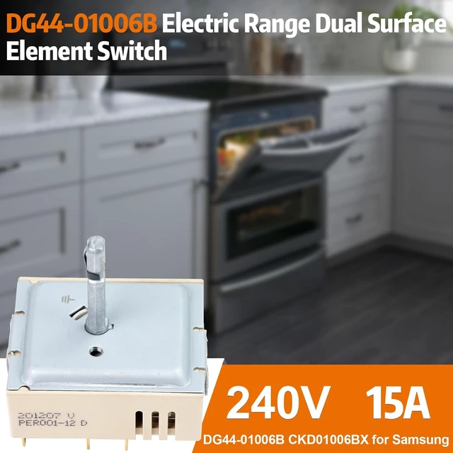 Alt view image 4 of 7 - DG44-01006B PER001-12 D Dual Surface Element Switch Compatible with Samsung,Control Switch Replacement Numbers: PER001-12 D, AP6037530, PS11771631, EAP11771631, PD00035203, Fit for Samsung Range/Ovens
