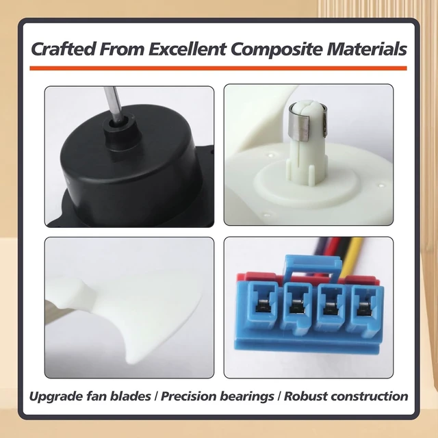 Alt view image 3 of 7 - EAU65058502 EAU65058501 Refrigerator Condenser Fan Motor with Blade Replacement for LG LMXS LNXC LNXS RDCS etc Fridges for Kenmore Freezer Assembly Replace EAU64843805 RFD3410A102A