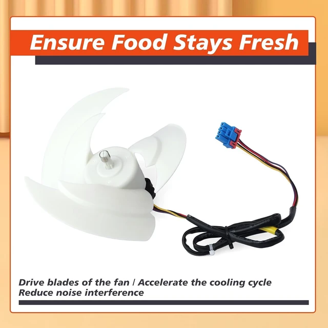 Alt view image 6 of 7 - EAU65058502 EAU65058501 Refrigerator Condenser Fan Motor with Blade Replacement for LG LMXS LNXC LNXS RDCS etc Fridges for Kenmore Freezer Assembly Replace EAU64843805 RFD3410A102A