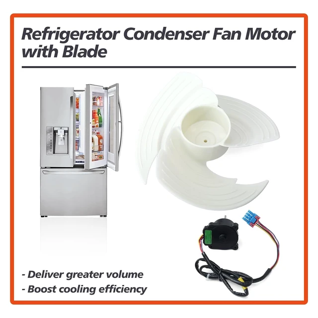Alt view image 5 of 7 - EAU65058502 EAU65058501 Refrigerator Condenser Fan Motor with Blade Replacement for LG LMXS LNXC LNXS RDCS etc Fridges for Kenmore Freezer Assembly Replace EAU64843805 RFD3410A102A