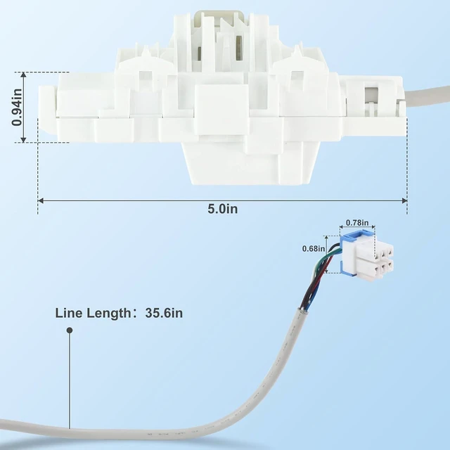 Alt view image 4 of 7 - DC34-00025E DC34-00025A Washer Door Lock Switch Fit for Sam.sung,DC34-00025E Compatible with Sam.sung Washer Replaces DC34-00025C 4546106 AP6225255 PS12072637 EAP12072637,3 Year Warranty