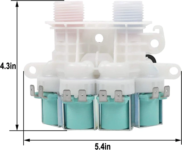 Alt view image 6 of 6 - W11165546 W10758828 Washer Water Inlet Valve - Compatible with Maytag &Whirlpool Washing Machine wm0642hw wm0642hw mah7500aww,mvwb765fw0 mvw6230hw2 Replace#w11096267