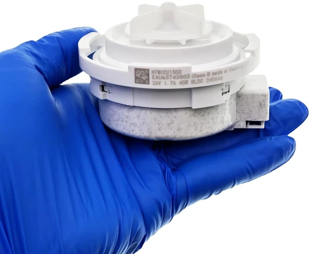 Alt view image 3 of 7 - for EAU63743803 NTWC021S03 Drain Motor Pump Compatible with LG Washer WM3600HWA WM3600HVA WM3700HRA WM3400CW WM3700HVA WM3700HWA WM3500CW DC26V 1.7A 45W
