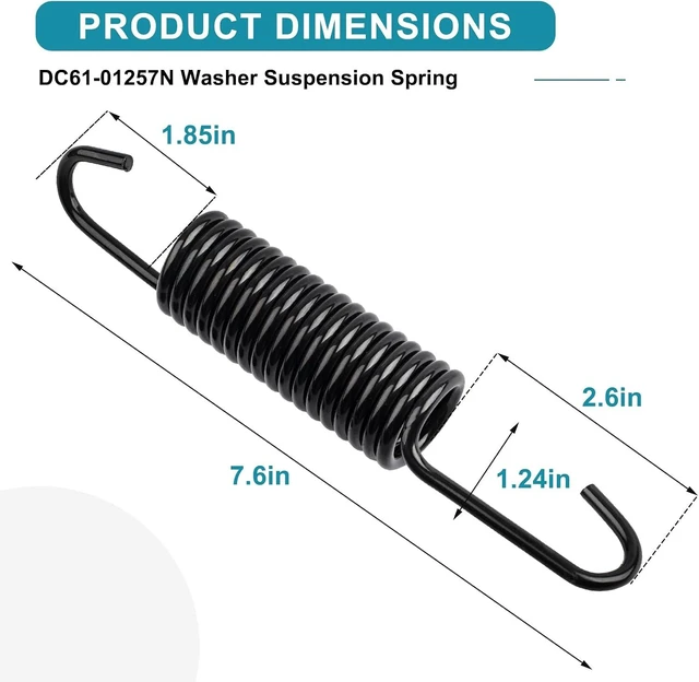 Alt view image 3 of 7 - 2-Pack DC61-01257N Washer Suspension Spring,Compatible with Samsung Washer,Replacement for 592-49396, 592-49474, 592-49496,Restores Washer Balance & Stability