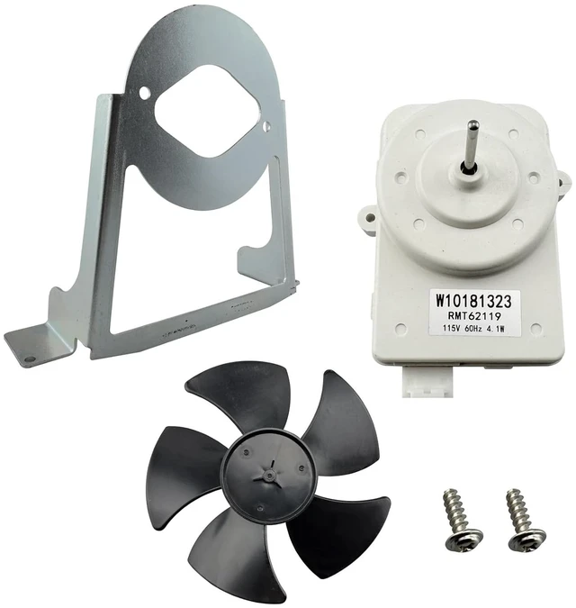 Main image of W10181323 Refrigerator Condenser Fan Motor Fit for Whirlpool May-tag Fit for KitchenAid Fit for Jenn-Air A-mana with Fan Blade Mounting Bracket Replace 14211095 1455822 AP4330510 1Set