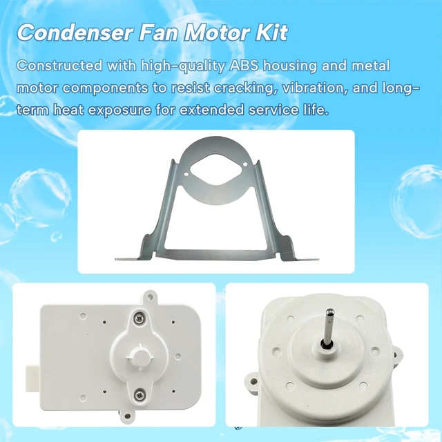 Alt view image 5 of 6 - W10181323 Refrigerator Condenser Fan Motor Fit for Whirlpool May-tag Fit for KitchenAid Fit for Jenn-Air A-mana with Fan Blade Mounting Bracket Replace 14211095 1455822 AP4330510 1Set