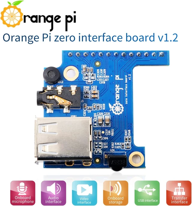 Alt view image 4 of 6 - Orange Pi Multifunctional Expansion Board for Zero 2/Zero 3, Interface Board Compatible with Orange Pi Zero Series Single Board Computer