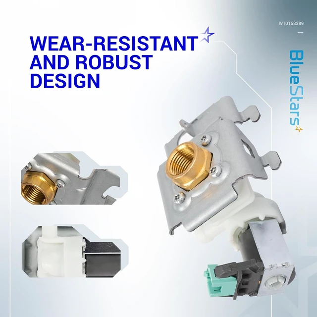 Alt view image 4 of 7 - W10158389 Dishwasher Water Inlet Valve Replacement,Compatible with Whirlpool Kenmore Dishwashers - Replaces AP6015932 8558986 8558987 8558988 8563405 8563406 8563407 W10158387