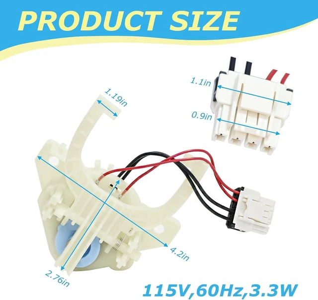 Alt view image 4 of 7 - For GE Washer Mode Shifter WH03X30517 WH05X25036 Replaces AP7014559, WH05X25036, WH05X24435 Washer Shift Actuator