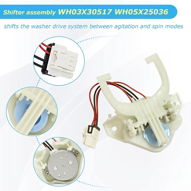 Alt view image 6 of 7 - For GE Washer Mode Shifter WH03X30517 WH05X25036 Replaces AP7014559, WH05X25036, WH05X24435 Washer Shift Actuator