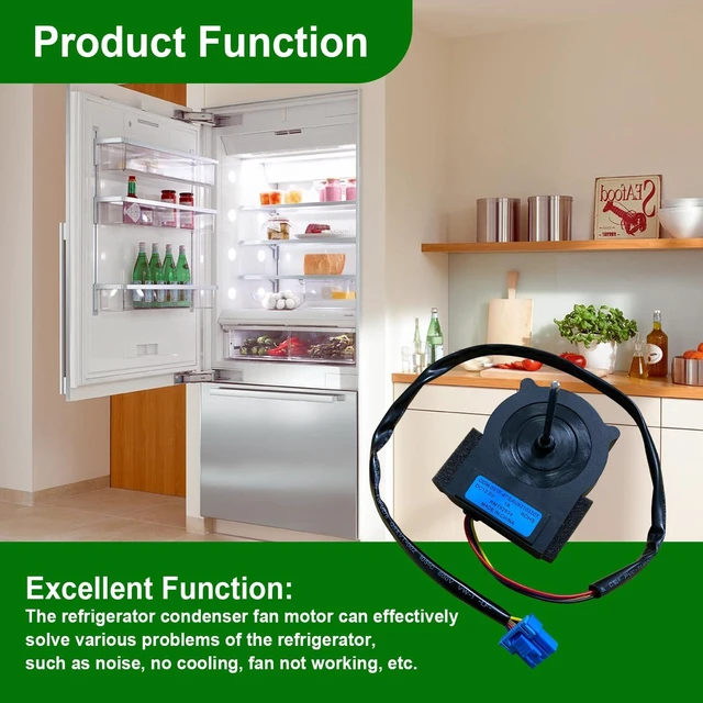 Alt view image 6 of 7 - EAU63103207 Refrigerator Condenser Fan Motor Compatible with LG Kenmore,Replaces 4391462 AP6028843 PS11761150 EAP11761150 Fit for LSXS26396S/00 LSXC22396S/00 79551862610 79551863610 79551867610