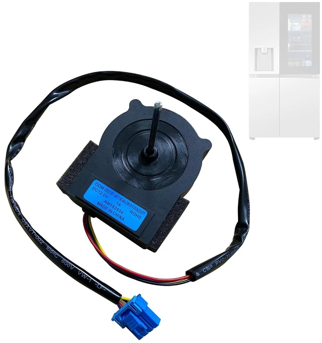 Main image of EAU63103207 Refrigerator Condenser Fan Motor Compatible with LG Kenmore,Replaces 4391462 AP6028843 PS11761150 EAP11761150 Fit for LSXS26396S/00 LSXC22396S/00 79551862610 79551863610 79551867610