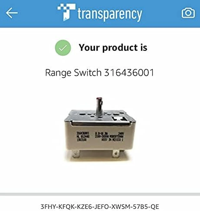Alt view image 5 of 5 - Range Switch 316436001, NL812448