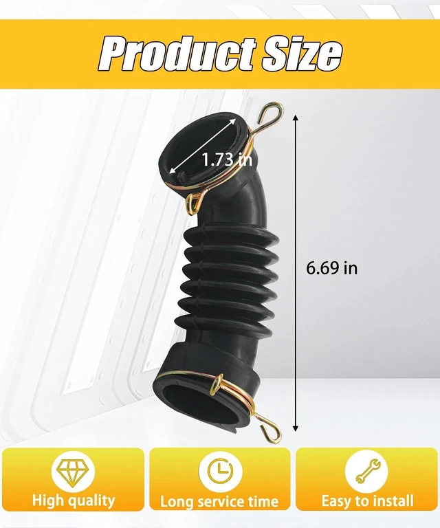 Alt view image 4 of 6 - DC67-00467A Washer Dispenser Hose with Clamps,Fits for Samsung Washing Machine Drawer To Drum Hose