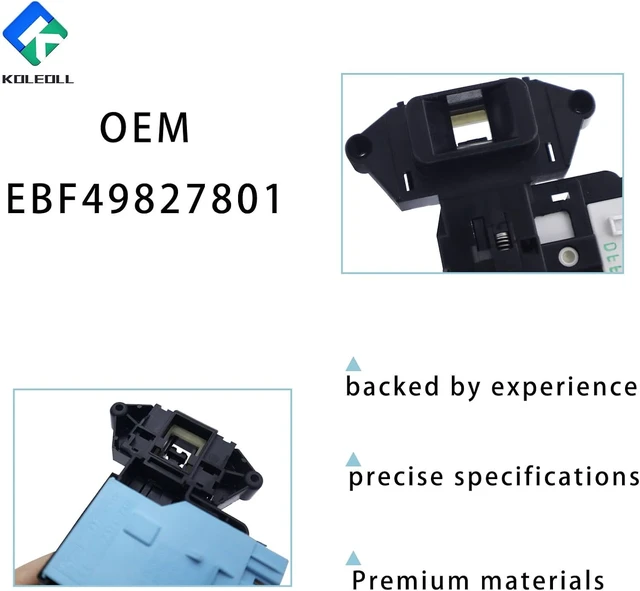 Alt view image 5 of 6 - OEM EBF49827801 Washer Door Lock Switch Assembly Compatible with Kenmore LG,Replaces 6601ER1004C, Replaces 6601ER1004E EBF49827802, Replaces 1268254 PS3533609