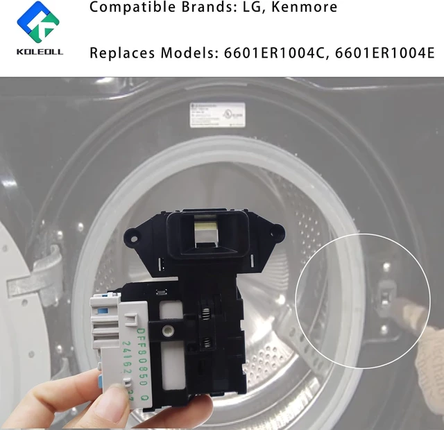Alt view image 6 of 6 - OEM EBF49827801 Washer Door Lock Switch Assembly Compatible with Kenmore LG,Replaces 6601ER1004C, Replaces 6601ER1004E EBF49827802, Replaces 1268254 PS3533609