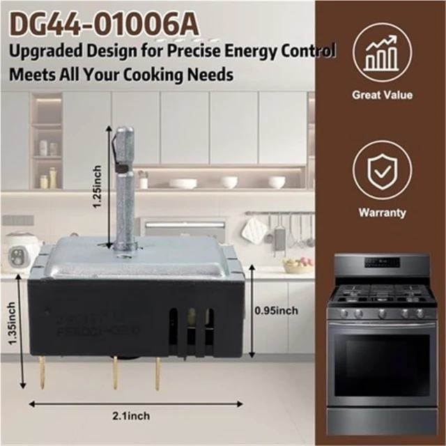 Alt view image 3 of 3 - Gas stove ignition switch DG44-01006A/DG44-01007B is suitable for Samsung gas stove switches