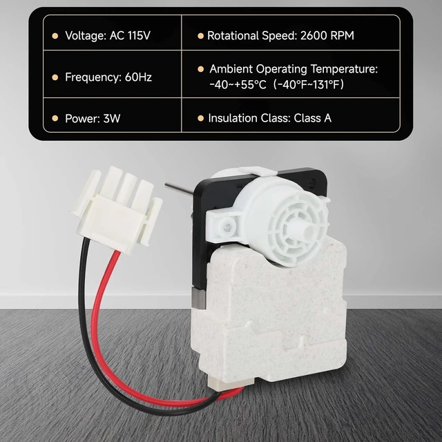 Alt view image 2 of 7 - 242077705, 242077702, FDQC18EL4F Evaporator Fan Motor,5304514392, A03788604 Blower Motor For Frigidaire, Kenmore Refrigerators