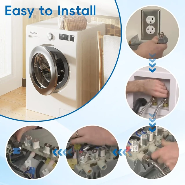 Alt view image 3 of 6 - 2026 UPGRADED AJU73213301 AJU75152601 5221EA1008F Washer Water Inlet Valve fits for Kenmore LG Washers WT7200CW, WT4801CW, WT1201CW, WT5680HVA, WT1101CW, WT7200CV, WT7600HKA, WT7500CW 10-year Warranty