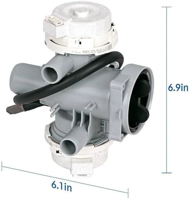 Alt view image 3 of 5 - AHA75853803 Washer Drain Pump Assembly, Replacement Washing Machine Drain Pump Compatible with LG, Replaces AP6985799 PS12750086 EAP12750086