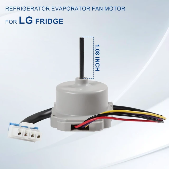 Alt view image 2 of 6 - EAU65058327 EAU65058326 Refrigerator Evaporator Fan Motor for LG Fridge,Part Number Models: ODM-056F-27 ODM-056F-26 Refrigerator Compressor Fan Motor
