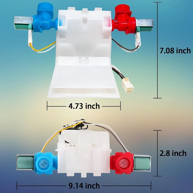 Alt view image 5 of 5 - W10144820 Washer Water Inlet Valve Washing Machine Replacement WPW10144820,WPW10144820VP Washer Valve Replacement Compatible with whirlpool, kenmore W10311458, AP6015761, PS11749042, W10140914