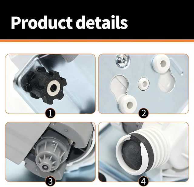 Alt view image 6 of 6 - DC96-01414A Washer Drain Pump Compatible with Samsung Washing Machine WF306LAW/XAA, WF328AAR/XAA, WF206BNW/XAA, WF337AAG/XAA, Replaces DC96-01328A, DC96-00774A