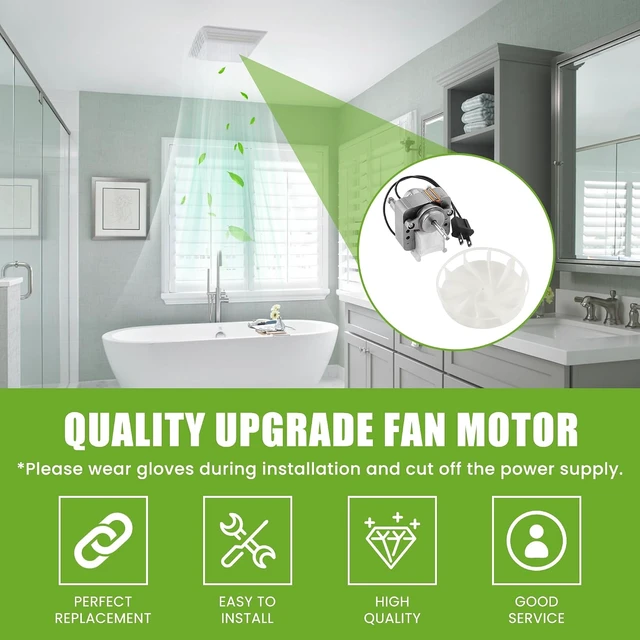Alt view image 3 of 6 - AMI PARTS S99080166 BP28 Vent Bath Fan Motor Replacement,Fit for Bro-an Nu-Tone 655 657 658 679 Bathroom Exhaust Fan Motor 70CFM 120V 60Hz 1.4 Amp 3000RP CCW