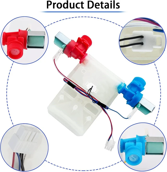 Alt view image 4 of 6 - W11210459 W10869799 Washer Water Inlet Valve Compatible with Whirlpool Kenmore May-tag Crosley Amana Inglis, Replacement for W10701459, W11025984, ap6329217, W10838319,W11038711, 33190190, W11210459VP