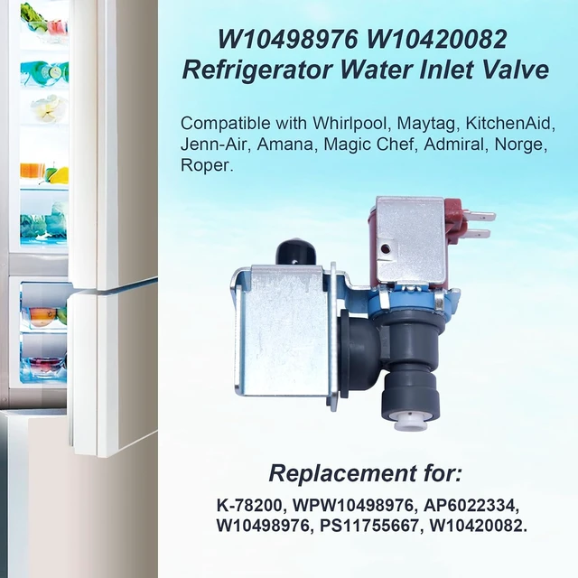 Alt view image 3 of 5 - WPW10498976 W10420082 W10498976 Refrigerator Water Inlet Valve Replacement compatible with Whirlpool Maytag Kenmore