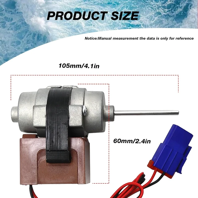 Alt view image 7 of 7 - D4612AAA21 Refrigerator Evaporator Fan Motor Replacement for Daewoo Bosch BAUMATIC Refrigerator Replace# 3015915900 3015907300