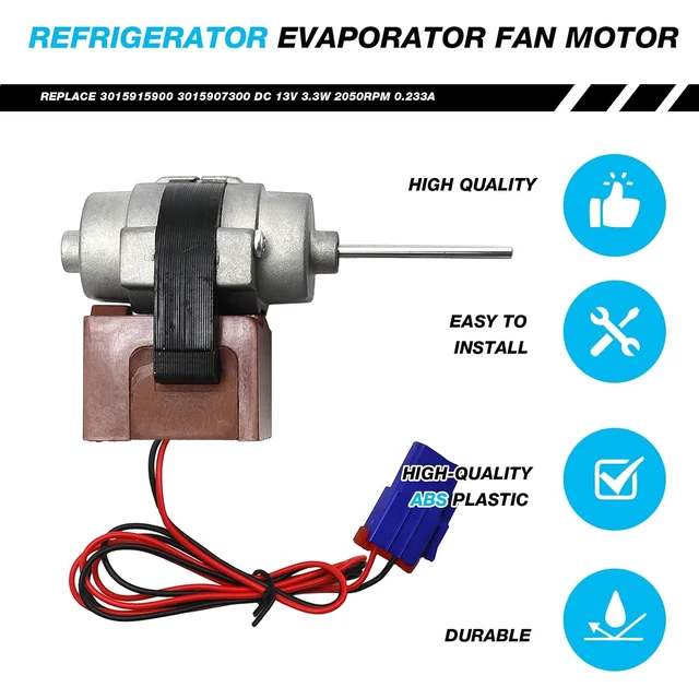 Alt view image 2 of 7 - D4612AAA21 Refrigerator Evaporator Fan Motor Replacement for Daewoo Bosch BAUMATIC Refrigerator Replace# 3015915900 3015907300