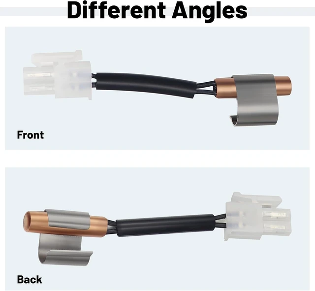 Alt view image 6 of 7 - Upgraded 3 Pack W10383615 Refrigerator Thermistor with Clip Compatible with Whir-lpool refrigerator Replaces WPW10383615VP 2118226 AP6020675