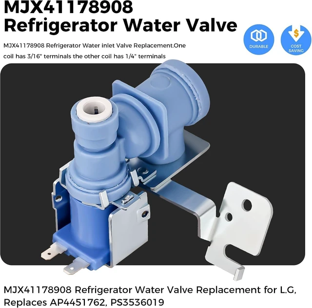 Alt view image 2 of 7 - MJX41178908 Refrigerator Water Valve Replacement for L.G, Replaces AP4451762, PS3536019