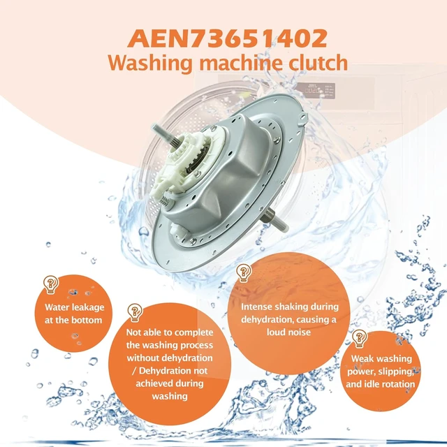 Alt view image 6 of 7 - AEN73651402 AEN73131403 Washing Machine Clutch & Bearing Assembly Compatible with LG Kenmore washer machine: WT1101CW, WT1201CV, WT1501CW etc. Replace AEN73131406, 3661EA1009D, 3661EA1009F