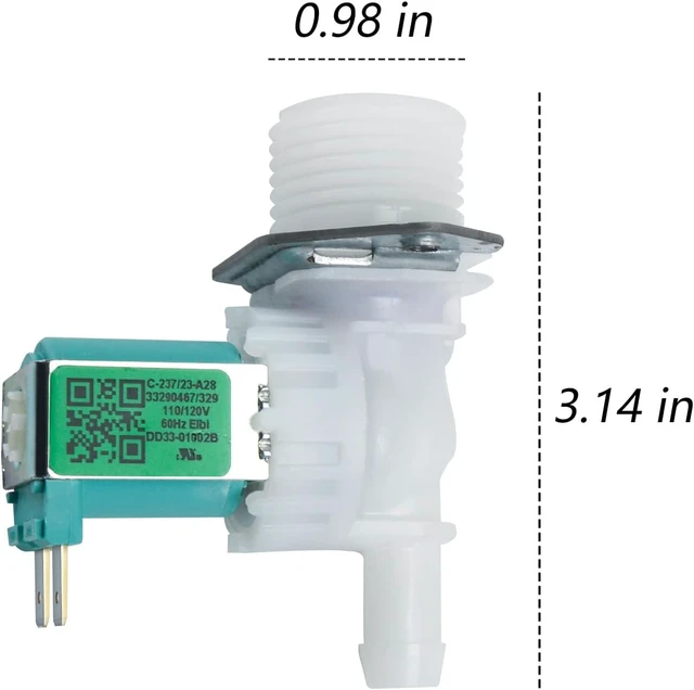 Alt view image 3 of 7 - DD33-01002B Dishwasher Water Inlet Valve for Samsung Dishwasher AP6975653 PD00062560 PS12740663 33290467/329 DW80B7071US/AA-00 DW80R7060US/AA-00 Replacement Parts