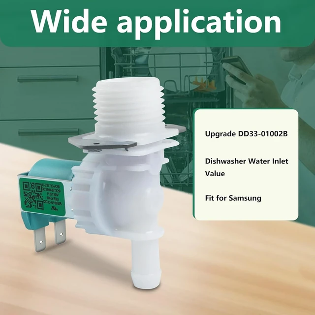 Alt view image 6 of 7 - DD33-01002B Dishwasher Water Inlet Valve for Samsung Dishwasher AP6975653 PD00062560 PS12740663 33290467/329 DW80B7071US/AA-00 DW80R7060US/AA-00 Replacement Parts