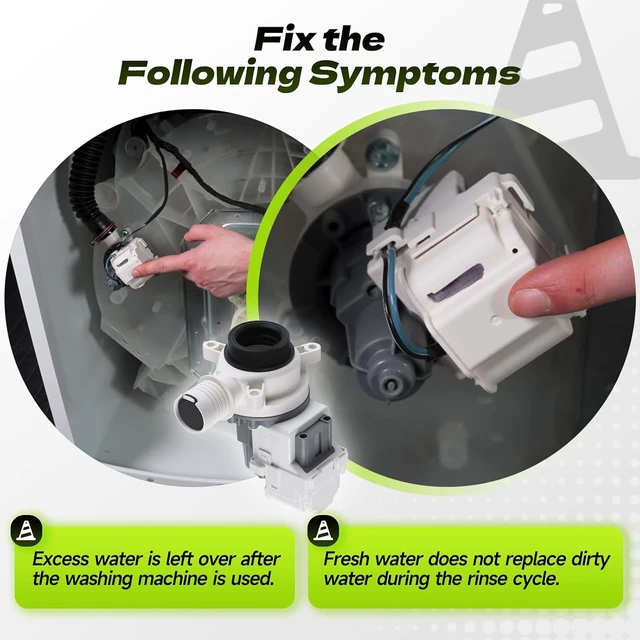 Alt view image 4 of 7 - W11399437 W11259498 Washer Drain Pump Assembly for Whirlpool Maytag Kenmore,B25-3A04 Washing Machine Drain Pump Replace W11259498 4961028 AP6974144 PS12731241 EAP12731241