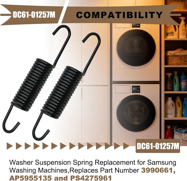 Alt view image 3 of 7 - washer suspension spring,DC61-01257M Washing Machine Suspension Spring, 2-Pack, Replaces AP5955135/3990661/PS4275961, Fits All WF3/WF4 Models- samsung washer hanger spring dc61-01257m