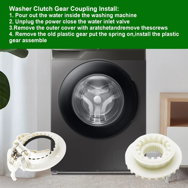 Alt view image 2 of 7 - Washer Clutch Gear Coupling Replace dc97-18439a 1pcs Clutch Gear and 1pcs Clutch Gear Part clutch gear and Washer Clutch Gear Part Fit For samsung washer clutch WA54M8750AV/A4 WA54M8750AW/A4