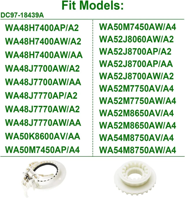 Alt view image 3 of 7 - Washer Clutch Gear Coupling Replace dc97-18439a 1pcs Clutch Gear and 1pcs Clutch Gear Part clutch gear and Washer Clutch Gear Part Fit For samsung washer clutch WA54M8750AV/A4 WA54M8750AW/A4