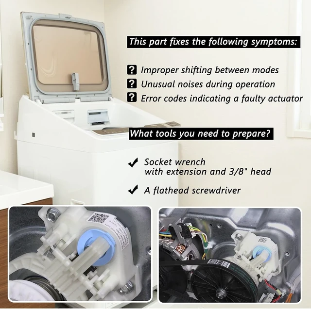 Alt view image 5 of 7 - WH03X36897 WH18X27186 Washer Dryer Combo Mode Shifter Actuator,Compatible with GE Laundry, Replaces 4984434 AP7225424 PS17626543 EAP17626543