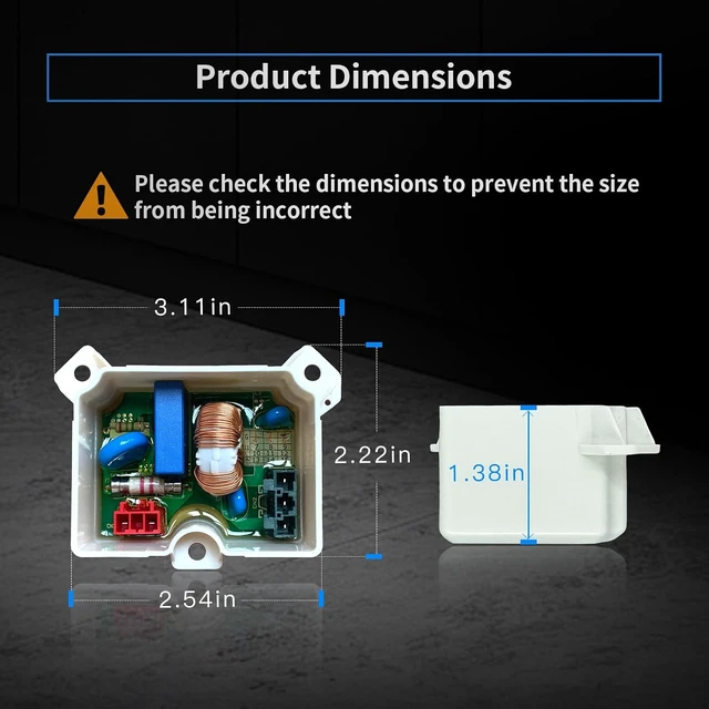 Alt view image 4 of 7 - Upgraded 6201EC2002U Noise Filter Assembly for LG & Kenmore Washing Machines and Dishwashers, Replaces Part 6201EC2002U, Compatible with LG Kenmore Models