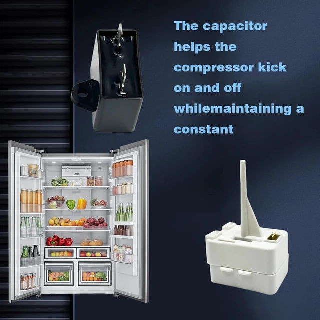 Alt view image 3 of 5 - WR07X10131 Refrigerator Compressor Start Relay,WR07X10131 Refrigerator Compressor Start Relay With Capacitor