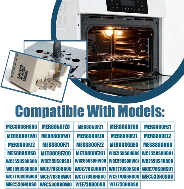 Alt view image 2 of 6 - W10578768 W10911303 Upgraded Oven Range Infinite Switch Compatible with Whirlpool Maytag KitchenAid Jenn-Air Amana Magic Chef Admiral Norge Roper Replacement AP6034525 4461083 PS11769788