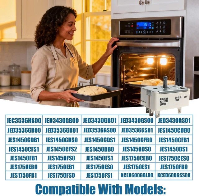 Alt view image 3 of 6 - W10578768 W10911303 Upgraded Oven Range Infinite Switch Compatible with Whirlpool Maytag KitchenAid Jenn-Air Amana Magic Chef Admiral Norge Roper Replacement AP6034525 4461083 PS11769788
