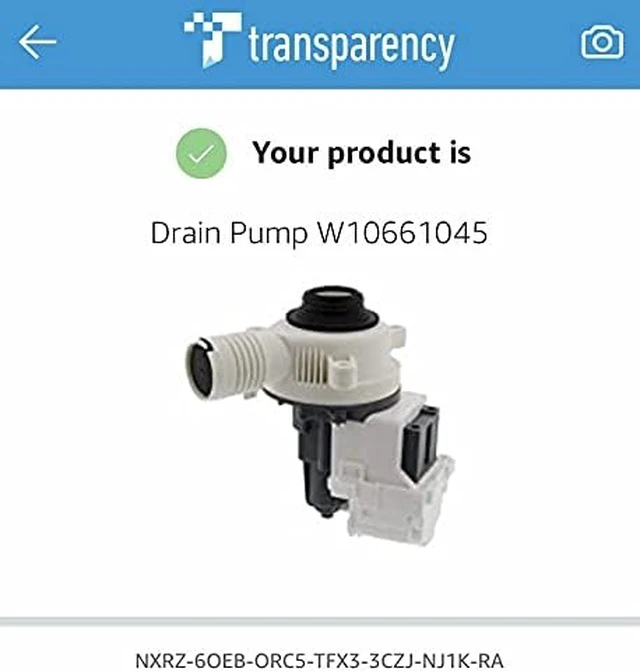 Alt view image 6 of 6 - OEM Drain Pump W10661045