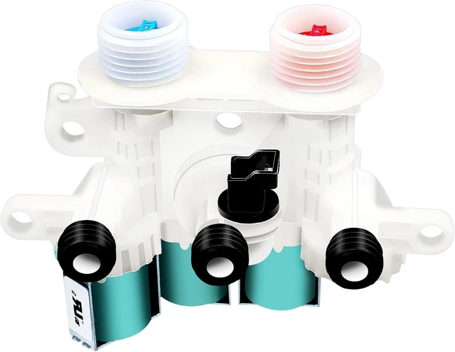 Main image of W11096268 W11220230 Water Inlet Valve Compatible with whirl-pool ken-more Washing Machine Replaces W10632527 W10758829 W10853296 W11096268 etc (120V 60Hz)
